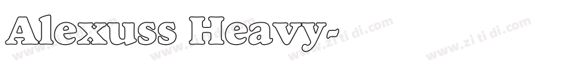 Alexuss Heavy字体转换